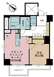 コープ野村一番町 1LDKの間取り
