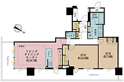 ブランズタワー豊洲 2LDKの間取図画像