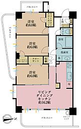 ダイアパレスアビエント亀戸 3LDKの間取図画像