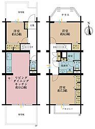 見明川住宅76号棟 3LDKの間取図画像