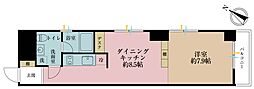 キャッスルマンション西新宿 1DKの間取図画像