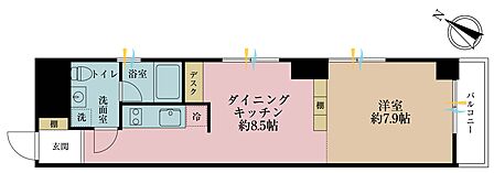 1DK 間取り