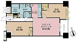 東新宿レジデンシャルタワー 2LDKの間取図画像