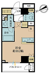 グローリオ新宿夏目坂 ワンルームの間取図画像