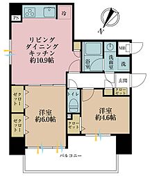 マイキャッスル大塚アーバンステージ 2LDKの間取図画像