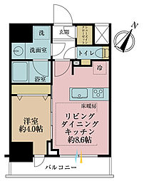 シティインデックス神田 1LDKの間取図画像
