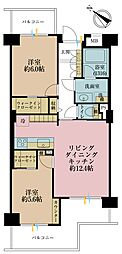 ハウス下馬 2LDKの間取図画像