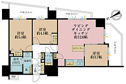 パレステージ上野 3LDKの間取図画像