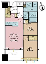 パークコート ザ・三番町ハウス 2LDKの間取図画像