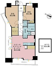 ナイスアーバン文京向丘 2LDKの間取図画像