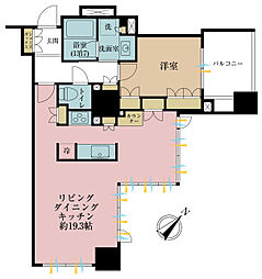シティタワー池袋ウエストゲート 1LDKの間取図画像