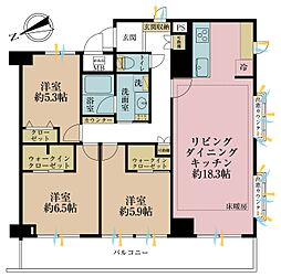 ルネ千駄木プラザ 3LDKの間取図画像