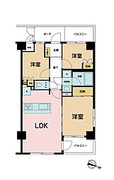 マイキャッスル武蔵関 3LDKの間取図画像