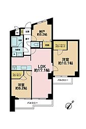 シャンボール小石川A 2SLDKの間取図画像