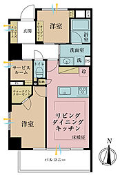 アトラス江戸川アパートメント 2SLDKの間取図画像