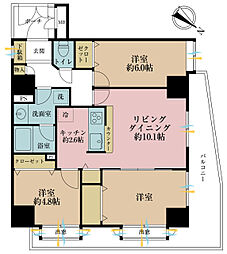 エンゼル川崎グランディア 3LDKの間取図画像