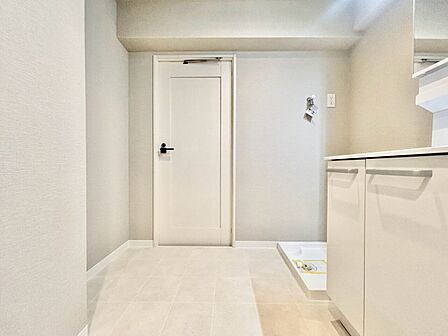 十分な広さの脱衣所。