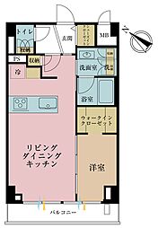 秀和新川レジデンス 1LDKの間取図画像