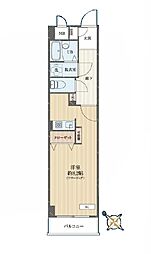 クレール御殿山 ワンルームの間取図画像