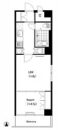 ダイアパレス鷺宮 1LDKの間取図画像