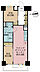 間取り：2LDK、専有面積48.6m2、バルコニー面積5.4m2