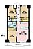 間取り：3LDK、専有面積66.46m2、バルコニー面積6.72m2