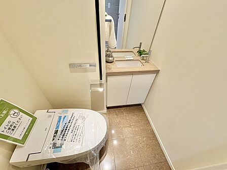 清潔感の高いお手洗い。