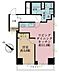 間取り：1LDK、専有面積41.11m2、バルコニー面積4.42m2