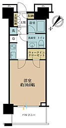 ザ・クレストタワー 1Kの間取図画像