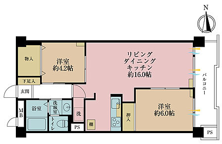 2SLDK 間取り