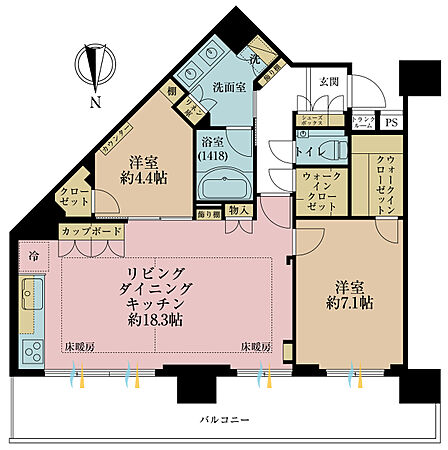 2LDK 間取り
