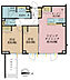 間取り：2LDK、専有面積55.97m2、バルコニー面積4.64m2