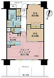 ジオ深川住吉 2LDKの間取図画像