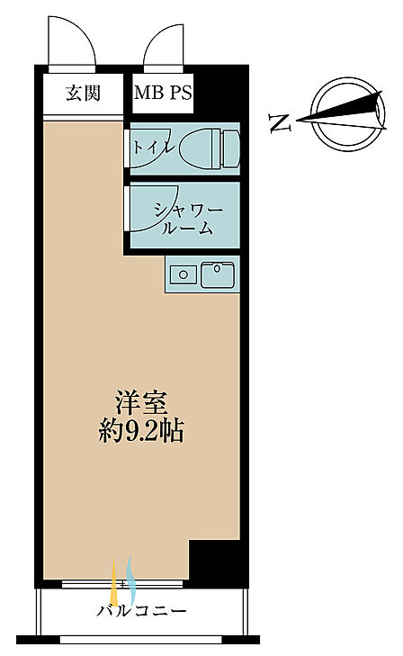 1R 間取り