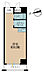 間取り：専有面積25.52m2、バルコニー面積2.9m2