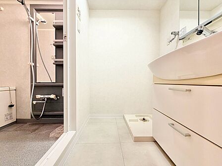 十分な広さの脱衣所。
