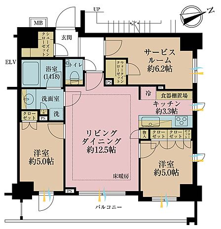 2SLDK 間取り