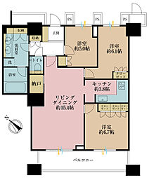 ザ・トーキョータワーズシータワー 3SLDKの間取図画像