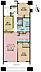 間取り：2LDK+S（納戸）、専有面積72.58m2、バルコニー面積12m2