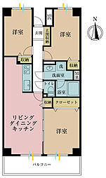 東陽町ガーデニアA 3LDKの間取図画像