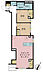 間取り：2LDK、専有面積61.17m2、バルコニー面積1.82m2