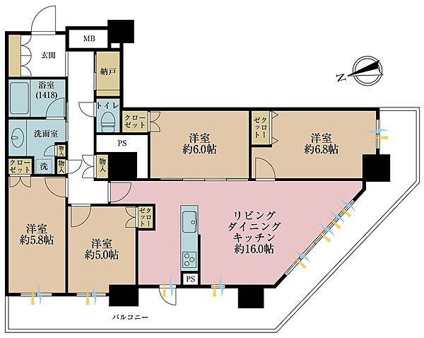 間取りを拡大表示