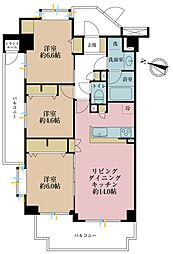 ヒューマンスクエア武蔵浦和 3LDKの間取図画像