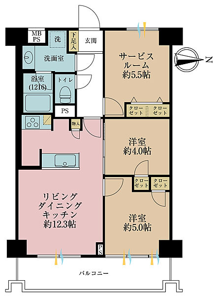 間取りを拡大表示