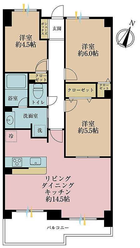 3LDK 間取り