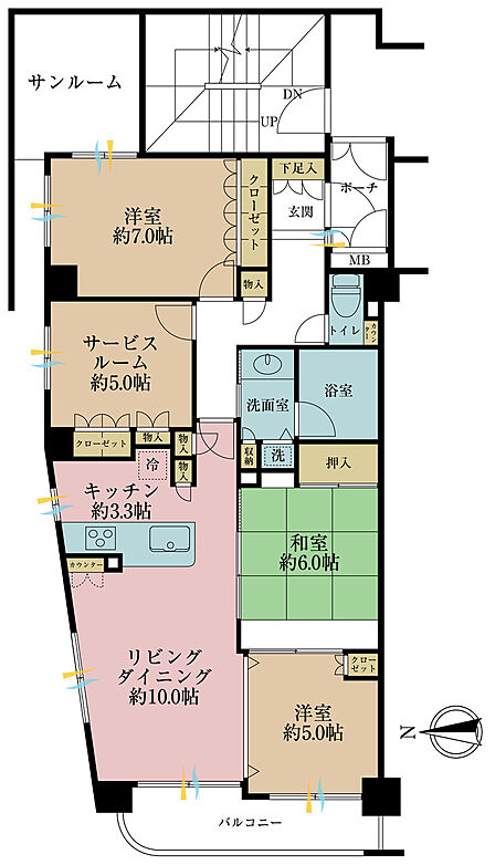 3SLDK 間取り
