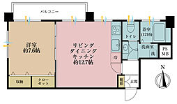 メイゾン牛込 1LDKの間取図画像