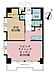 間取り：1LDK、専有面積36m2、バルコニー面積6.26m2