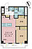 間取り：2LDK、専有面積44.21m2、バルコニー面積5.57m2