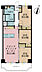 間取り：3LDK、専有面積57.75m2、バルコニー面積7.42m2